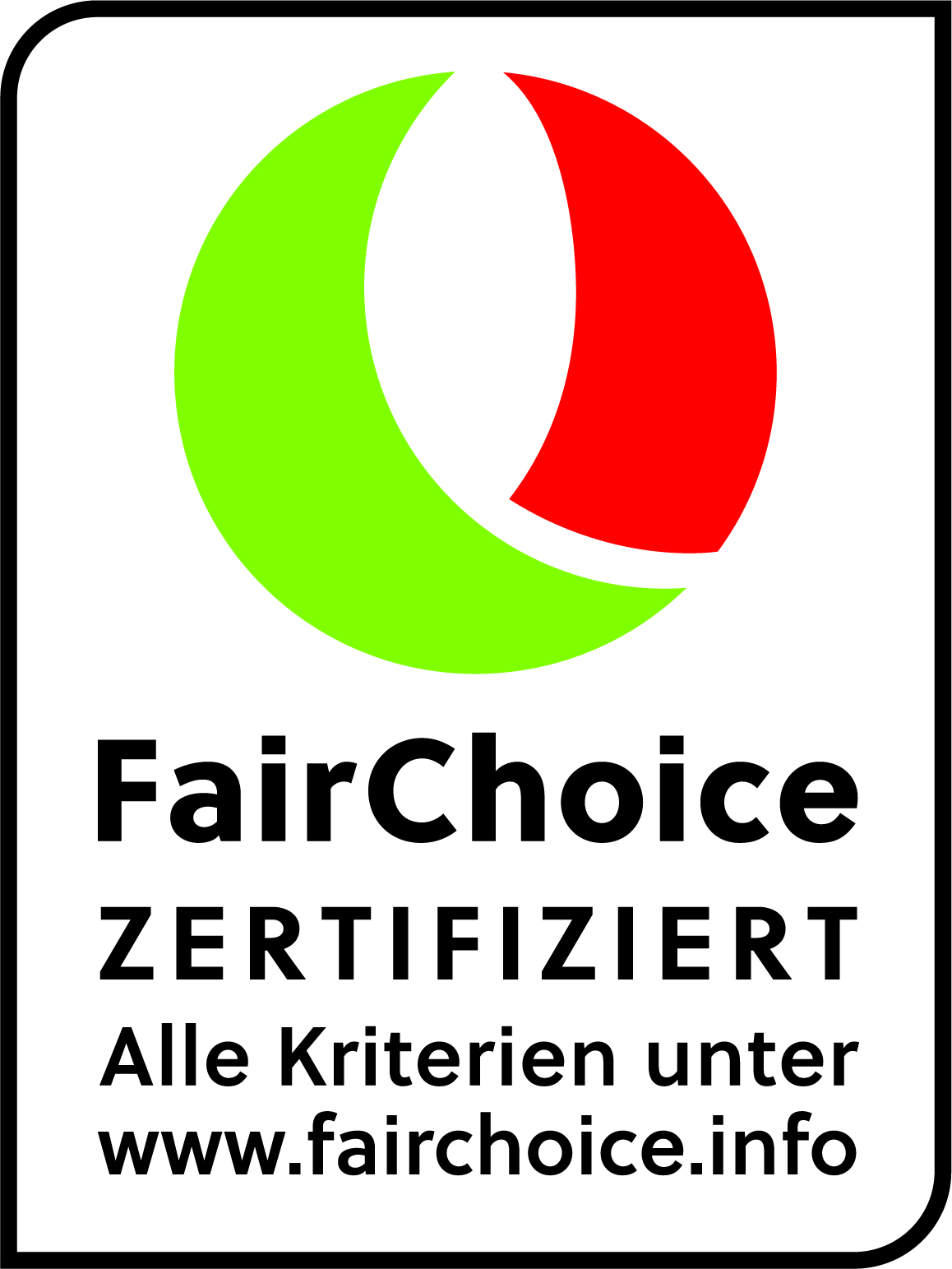 Darstellung: Sortiere nach: FairChoice Logo DE